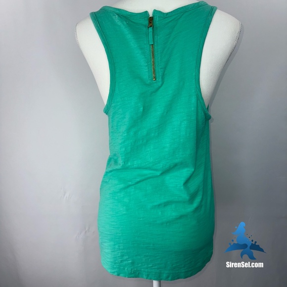 1166 J. Crew Zipperback Tank - Size S - Green - Picture 7 of 13